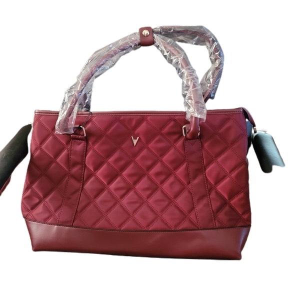 Handbags - Vanessa Williams Quilted Laptop Tote Red With Dustbag